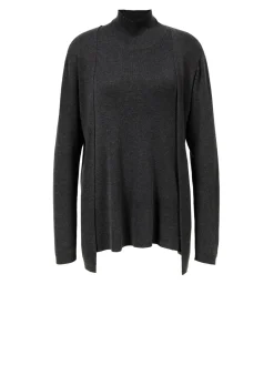 Viskose-Pullover 'Veronique Layer' Dunkelgrau