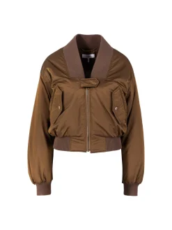Voluminöse Bomberjacke Braun