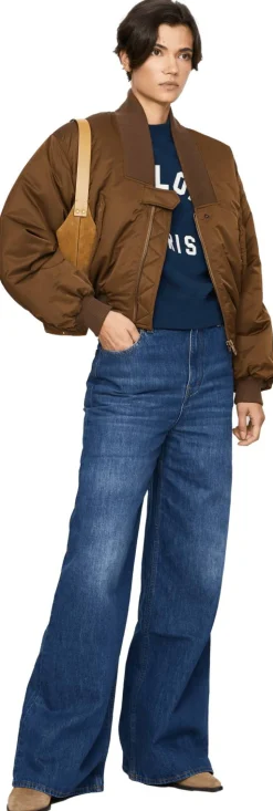 Voluminöse Bomberjacke Braun
