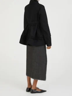 Voluminöse Jeansjacke 'Ulanda' Schwarz