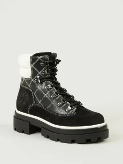 Wanderschuhe 'Miller Lug' mit Karomuster Schwarz