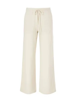 Weite Cashmere-Loungehose Beige