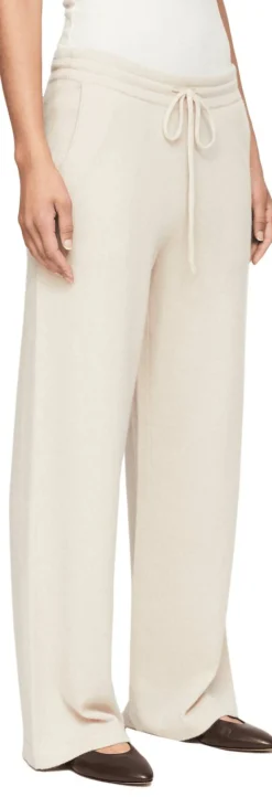 Weite Cashmere-Loungehose Beige