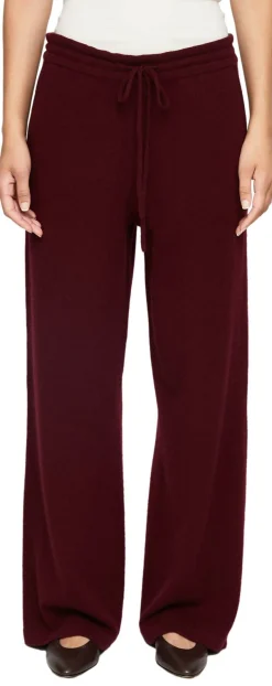Weite Cashmere-Loungehose Bordeaux