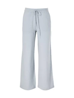 Weite Cashmere-Loungehose Eisblau