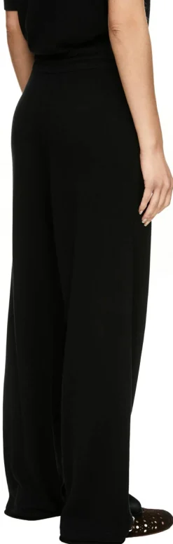 Weite Seiden-Cashmere-Hose Black