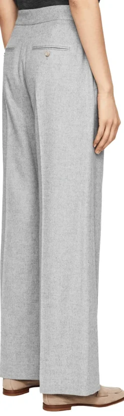 Weite Seiden-Cashmere-Hose Grau