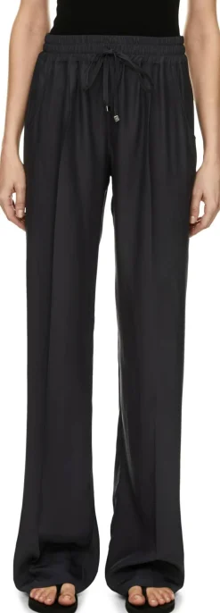 Weite Seidenhose Anthrazit