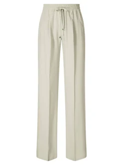 Weite Seidenhose Khaki