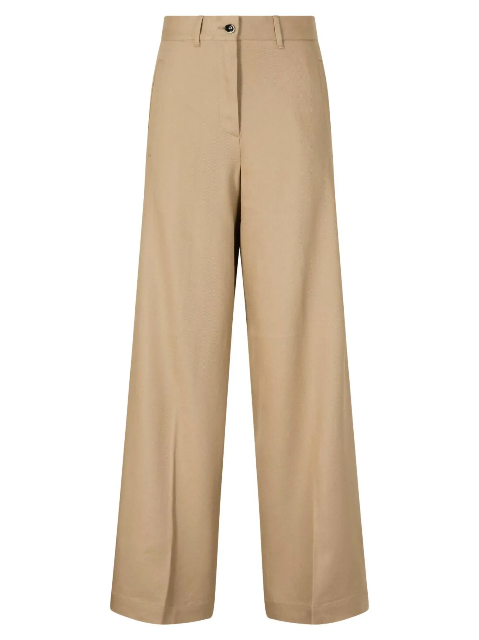 Weite Stoffhose 'Astrid' aus Leinen Beige