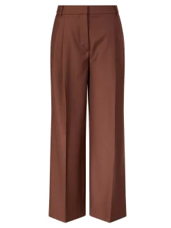 Weite Wollhose 'Lupina Wool' Marrone