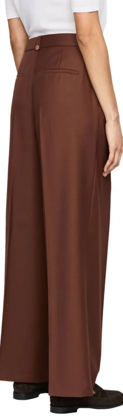 Weite Wollhose 'Lupina Wool' Marrone
