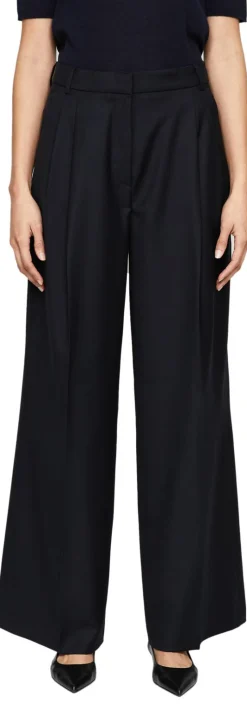 Weite Wollhose 'Lupina Wool' Navy