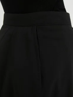 Weite Wollhose Schwarz