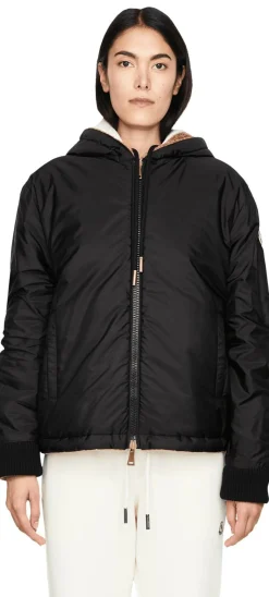 Wendbare Kapuzenjacke Braun/Schwarz