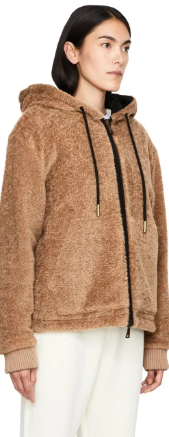 Wendbare Kapuzenjacke Braun/Schwarz