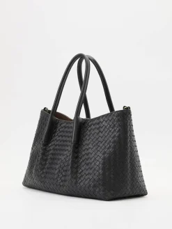 Wendbarer Shopper 'Pinacoteca' Schwarz/Fondant