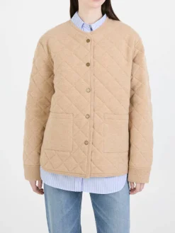 Wendbare Woll-Cashmere-Jacke Beige