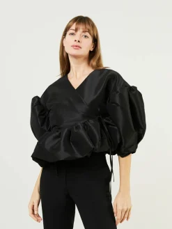 Wickelbluse 'Amanda' Schwarz