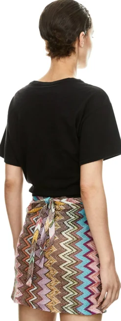 Wickelrock mit Dégradé-Zickzack-Muster Multi