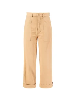 Wide-Leg Cropped Jeans 'Westward' Beige