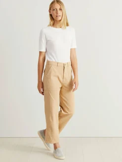 Wide-Leg Cropped Jeans 'Westward' Beige