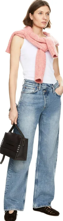 Wide-Leg Jeans 'Arc Criss Cross' Mittelblau