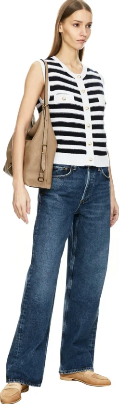 Wide-Leg Jeans 'Arc' Marineblau