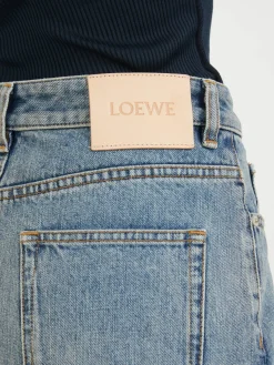 Wide-Leg Jeans Blau