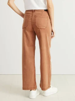 Wide-Leg Jeans 'Carly' Rostbraun