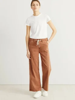 Wide-Leg Jeans 'Carly' Rostbraun