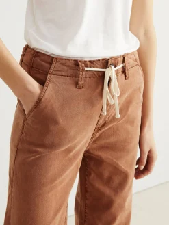 Wide-Leg Jeans 'Carly' Rostbraun