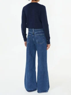 Wide-Leg Jeans 'Dame' Marineblau