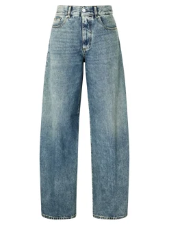 Wide-Leg Jeans 'Gea Overcarrot' Mittelblau