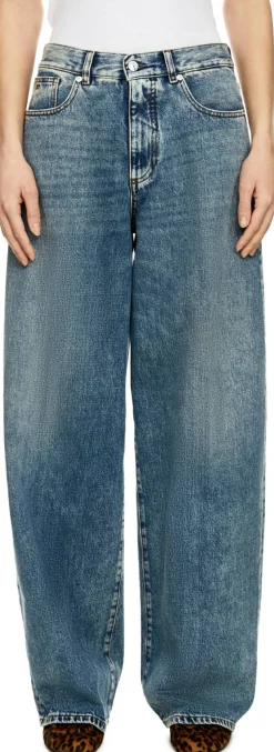 Wide-Leg Jeans 'Gea Overcarrot' Mittelblau