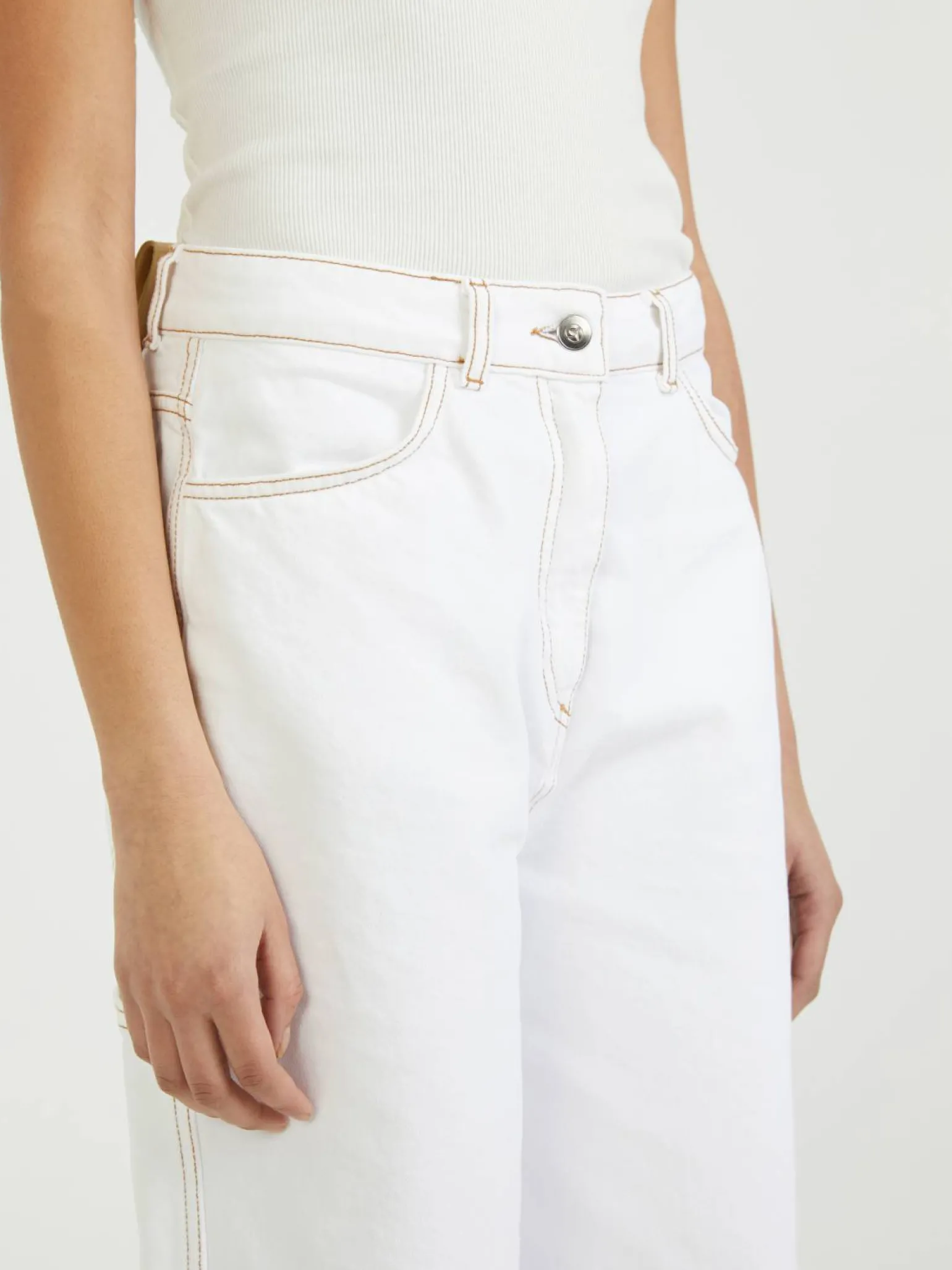 Wide-Leg Jeans 'Helle' Weiß