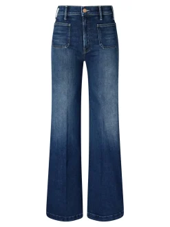 Wide-Leg Jeans 'Hustler Roller Patch' Mittelblau