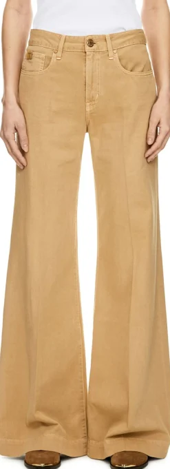 Wide-Leg Jeans 'Jackie' Beige