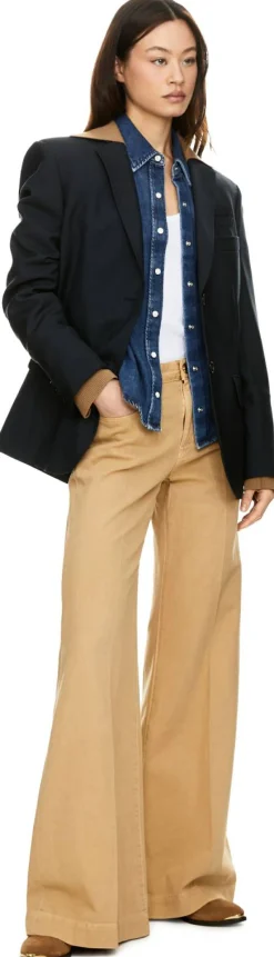 Wide-Leg Jeans 'Jackie' Beige