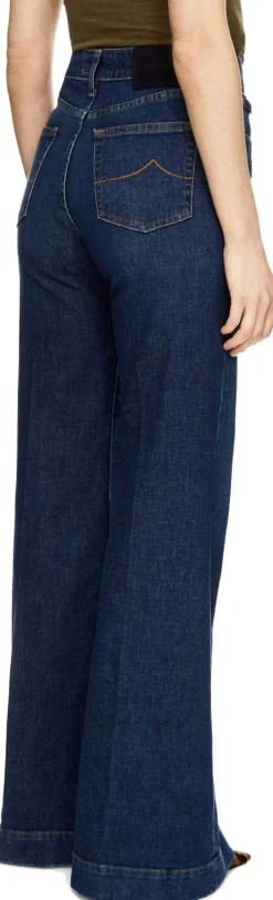 Wide-Leg Jeans 'Jackie' Mittelblau