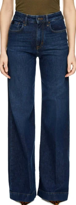 Wide-Leg Jeans 'Jackie' Mittelblau