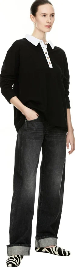 Wide-Leg Jeans 'Karo' Anthrazit