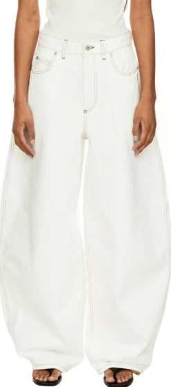 Wide-Leg Jeans 'Le De Nimes Ovalo' Crème