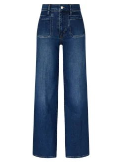 Wide-Leg Jeans 'Le Slim Palazzo Long Pocket' Blau