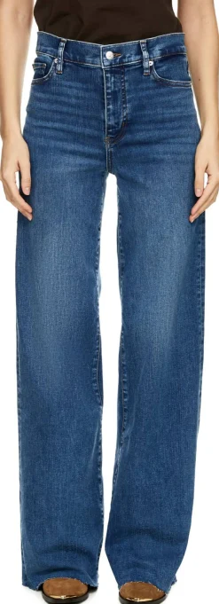 Wide-Leg Jeans 'Le Slim Palazzo Long' Blau