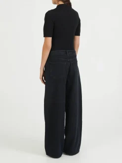 Wide-Leg Jeans 'Low Slung Baggy' Schwarz