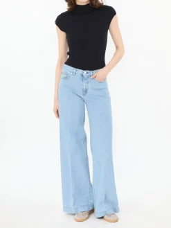 Wide-Leg-Jeans 'Nadia' Hellblau