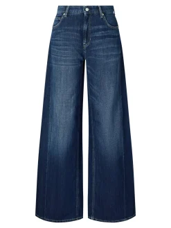 Wide-Leg Jeans 'Palazzo' Dunkelblau