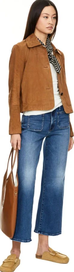 Wide-Leg Jeans 'Patch Pockt Maven Ankle' Blau