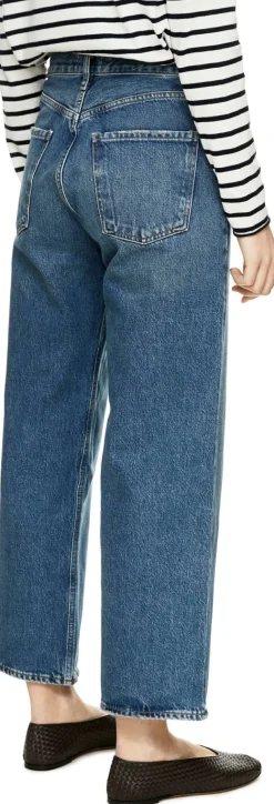 Wide-Leg Jeans 'Ren' Mittelblau